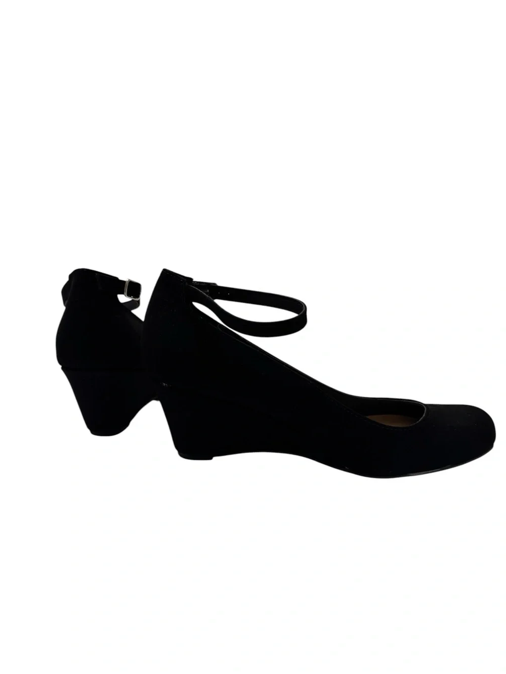 Black Mini Wedge Heels